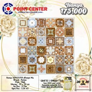 TERMURAH ROMAN KERAMIK 30 X 30 GTA332719 DPOMPEI MIX