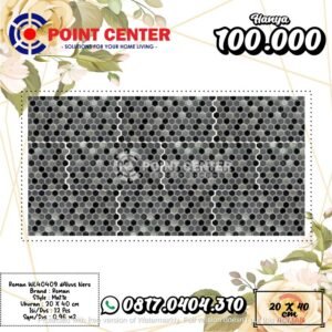 TERMURAH ROMAN KERAMIK 20 X 40 WL40409 DALVUS NERO