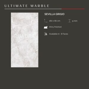 TERMURAH QUADRA GRANIT 160 X 80 BIG SIZE / BIG SLAP SEVILLA GRIGIO