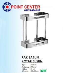 TERMURAH IR-039 RAK DINDING STAINLESS / RAK KAMAR MANDI 2 SUSUN