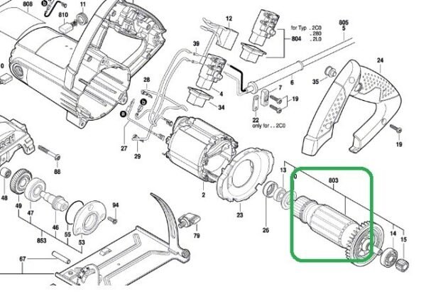 TERMURAH 1619P06303 BOSCH ARMATURE GDM 13-34 / SPARE PART