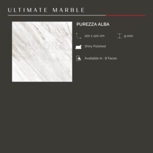 TERMURAH QUADRA GRANIT 120 X 120 BIG SIZE PUREZZA ALBA
