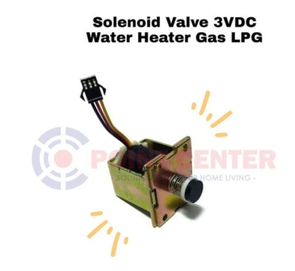 TERMURAH SOLENOID SELENOID VALVE WATER HEATER GAS LPG 3V 3VDC - Image 3