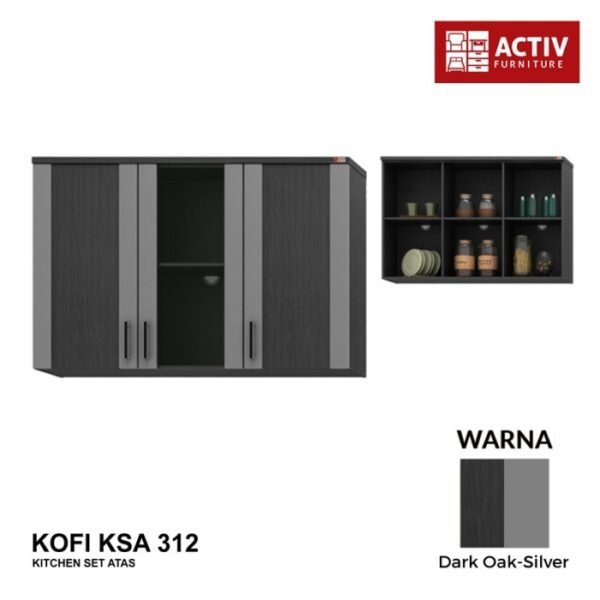 TERMURAH ACTIV FURNITURE KOFI KSA 312 LEMARI DAPUR ATAS 3 PINTU - Image 2