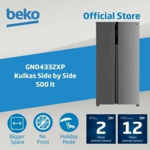 TERMURAH BEKO GNO4332XP Kulkas 2 Pintu SBS Side By Side 500 Liter