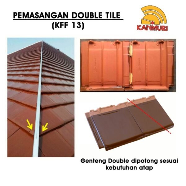 TERMURAH KANMURI KFF-13 GENTENG DOUBLE TILE NATURAL FULL FLAT - Image 2