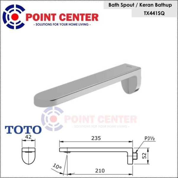 TERMURAH TOTO TX441SQ KRAN BATHUB / FAUCET BATH SPOUT