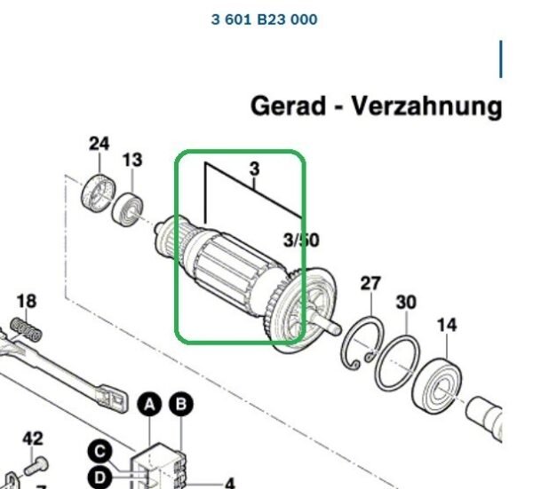 TERMURAH 1619P08212 BOSCH ARMATURE GGS 5000L / SPARE PART