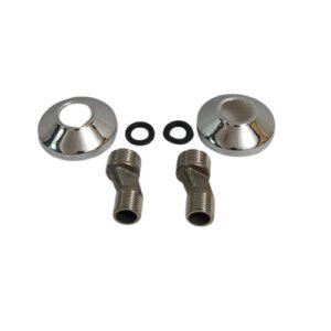 TERMURAH NEPEL KRAN PANAS DINGIN BATHTUB DOBEL NEPEL STAINLESS 1/2"