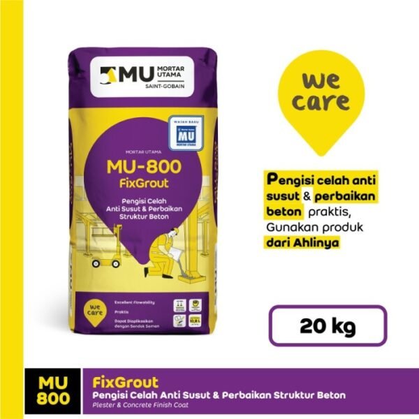 TERMURAH MORTAR UTAMA MU-800 FIXGROUT PENGISI CELAH ANTI SUSUT 20KG - Image 2