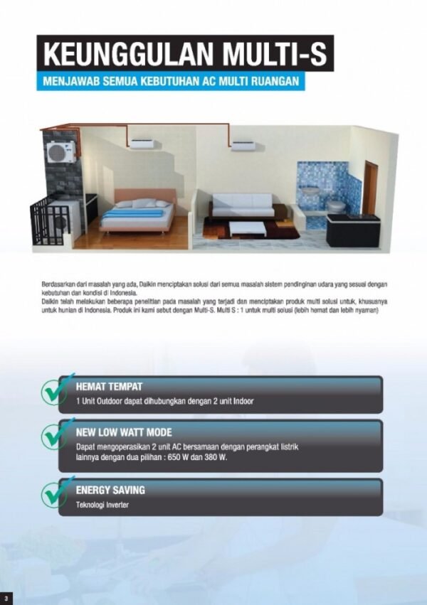 TERMURAH PAKET PEMASANGAN AC MULTI S 2 CONNECTIONS - Image 3