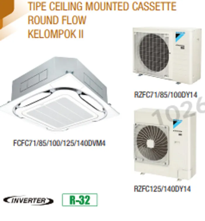 TERMURAH DAIKIN SCFC85DY-R CEILINGMOUNTED CASSETTE 3.5 PK