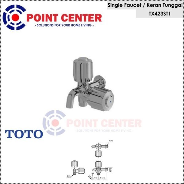 TERMURAH TOTO TX423ST1 KRAN CABANG SINK TAP WITH SHOWER OUTLET