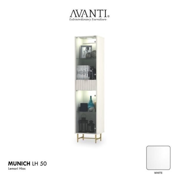 TERMURAH ACTIV FURNITURE AVANTI MUNICH LH 50 LEMARI HIAS / RAK KACA - Image 3