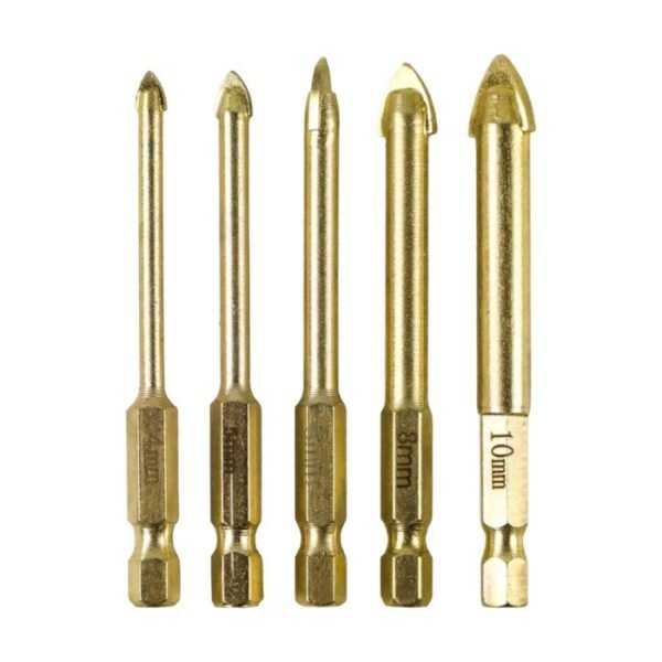 TERMURAH TAFFWARE MATA BOR BIT 4 5 6 8 10MM 5PCS MGDK002 GOLDEN - Image 2