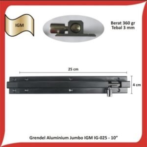 TERMURAH IGM IG 025 GRENDEL PINTU SLOT JENDELA KUNCI KAMAR 10 INCH