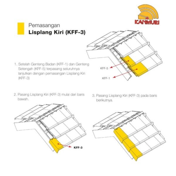 TERMURAH KANMURI KFF-03 GENTENG LISPLANG KIRI NATURAL FULL FLAT - Image 5
