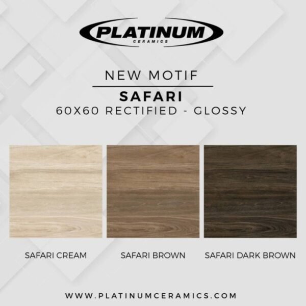 TERMURAH PLATINUM KERAMIK 60/60 SAFARI DARK BROWN - Image 3