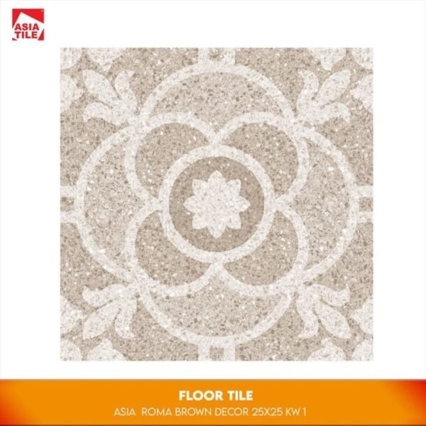 TERMURAH ASIA KERAMIK 25/25 ROMA BROWN DÉCOR - Image 2