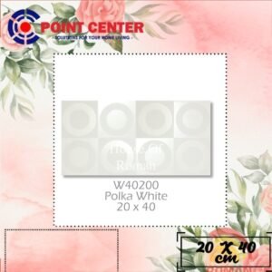 TERMURAH ROMAN KERAMIK 20 X 40 W40200 POLKA WHITE GOL C