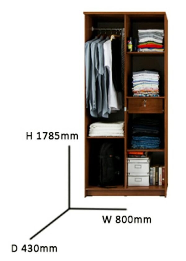 TERMURAH ACTIV FURNITURE ENGLAND LP 202 LEMARI PAKAIAN 2 PINTU KACA - Image 2