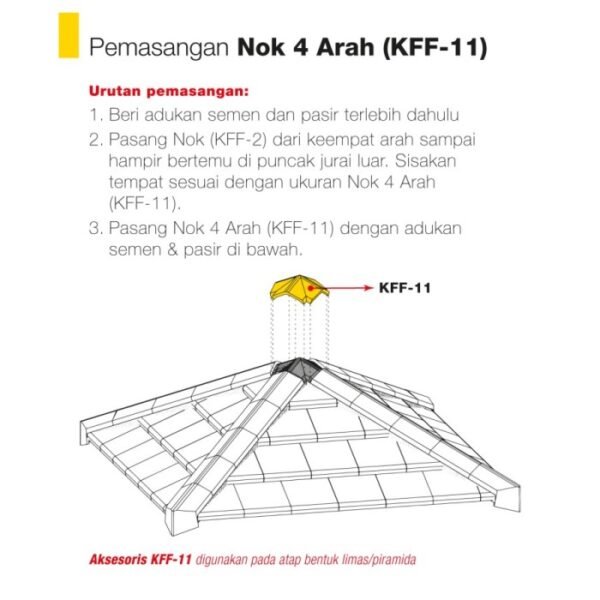 TERMURAH KANMURI KFF-11 GENTENG NOK EMPAT ARAH NATURAL FULL FLAT - Image 4