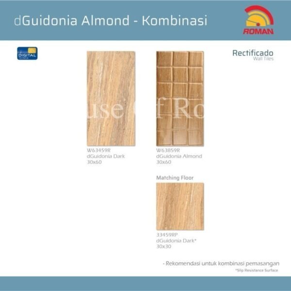 TERMURAH ROMAN KERAMIK 30 X 60R W63859R DGUIDONIA ALMOND GOL C - Image 4