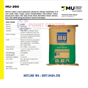 TERMURAH MORTAR UTAMA MU-290 FINISH PLESTER 40KG