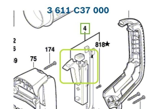 TERMURAH 1619P07720 BOSCH SWITCH GSH 5 MAX SPARE PART