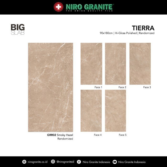 TERMURAH NIRO GRANIT 90 X 180 GRR02 BIG SLAB TIERRA HIGLOSS POLISHED - Image 2