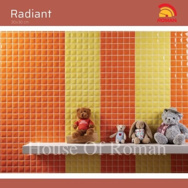 TERMURAH ROMAN KERAMIK PRE CUT 30 X 30 PWA33726 RADIANT BLACK GOL B - Image 2
