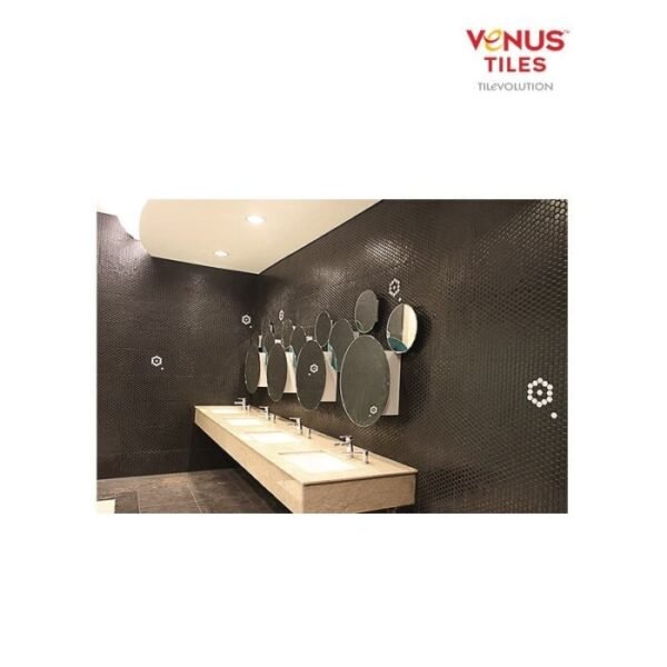 TERMURAH VENUS MOSAICO 31 X 26.5 POTTERY HEXAGON MINI BLACK - Image 3