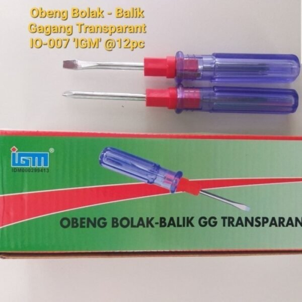 TERMURAH IGM IO 007 OBENG BOLAK BALIK GAGANG TRANSPARAN 4 INCH - Image 2
