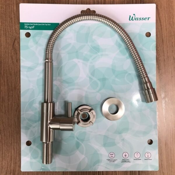 TERMURAH WASSER TS-141 F Kran Tanam Dapur Bak Cuci Piring Fleksibel