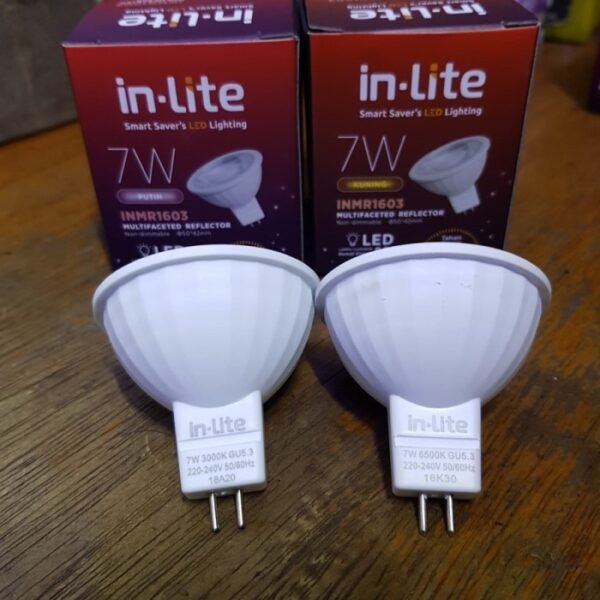 TERMURAH INLITE / IN-LITE LED 7W 7 WATT MR16 INMR1603 KUNING - Image 4