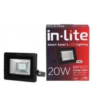 TERMURAH IN-LITE INF027 20W PUTIH LED LAMPU SOROT FLOOD LIGHT