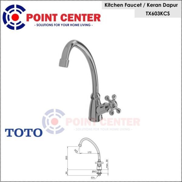 TERMURAH TOTO TX603KCS KRAN SINK/ KRAN CUCI PIRING