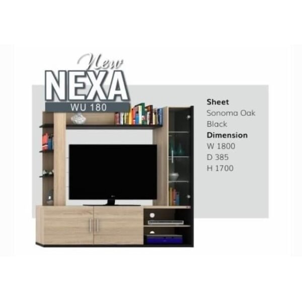 TERMURAH ACTIV FURNITURE NEXA WU 180 LEMARI RAK HIAS BUFFET TV MODERN - Image 2