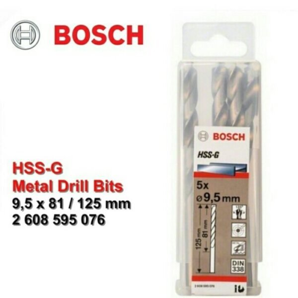 TERMURAH BOSCH MATA BOR HSS-G METAL DRILL BIT 9.5 MM X 5 PCS - Image 2