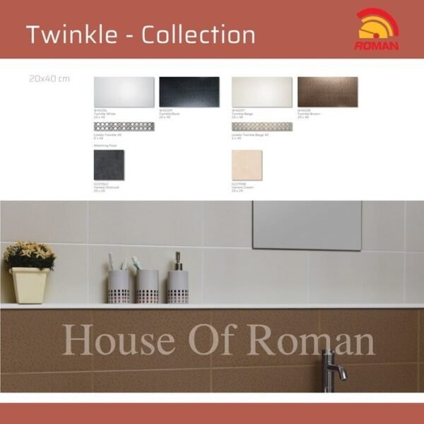 TERMURAH ROMAN KERAMIK 20 X 40 W40209 TWINKLE BLACK GOL CS - Image 4