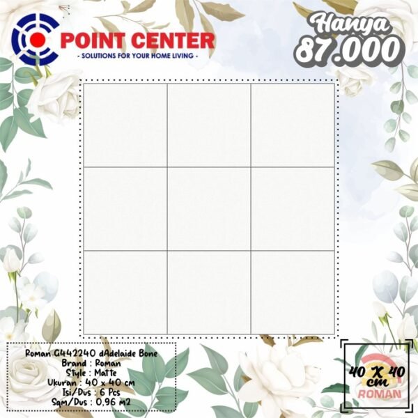 TERMURAH ROMAN KERAMIK 40 X 40 G442240 DADELAIDE BONE
