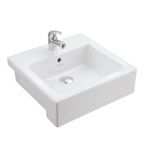 TERMURAH WASSER BN 550 Wastafel Kotak Semi Tertanam Meja 48 X 48 CM