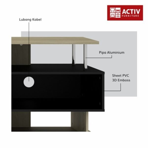 TERMURAH ACTIV FURNITURE NEXA RTV 62 RAK MEJA TV BUFFET MODERN - Image 3
