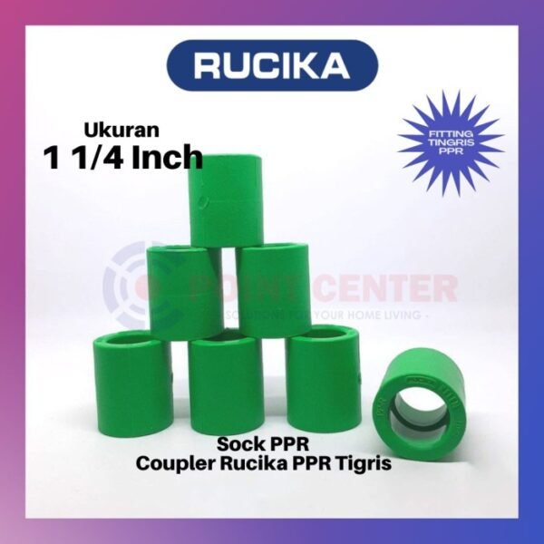 TERMURAH SOCK SOK PPR 1-1/4" 1-1/4 INCH 40MM COUPLER RUCIKA TIGRIS - Image 2