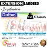 TERMURAH DALTON ML 609 Tangga Lipat Ekstensi Alumunium 6 M - Image 2