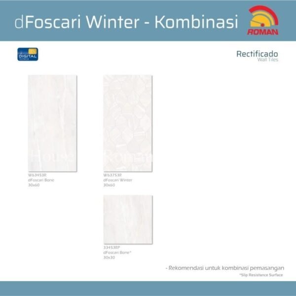 TERMURAH ROMAN KERAMIK 30 X 60 W63753R DFOSCARI WINTER GOL. C - Image 4