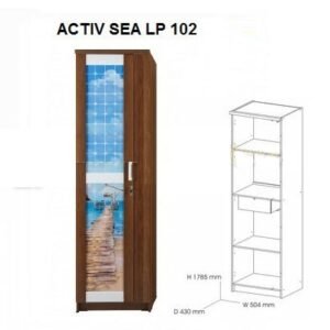 TERMURAH ACTIV FURNITURE VAST SEA LP 102 LEMARI PAKAIAN 1 PINTU