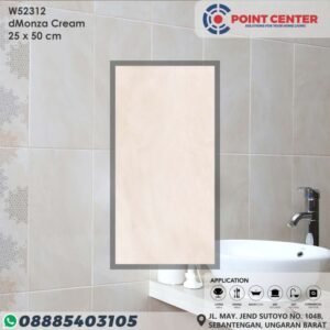TERMURAH ROMAN KERAMIK 25 X 50 W52312 DMONZA CREAM