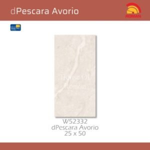 TERMURAH ROMAN KERAMIK 25 X 50 W52332 DPESCARA AVORIO GOL. A