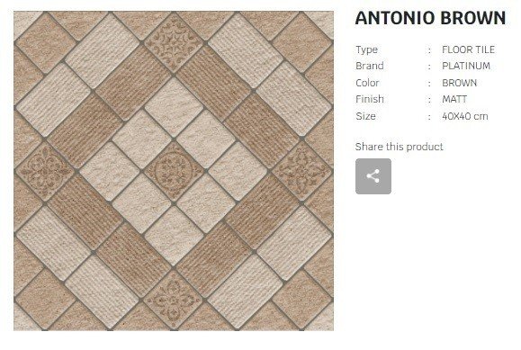 TERMURAH PLATINUM KERAMIK 40/40 ANTONIO BROWN - Image 2